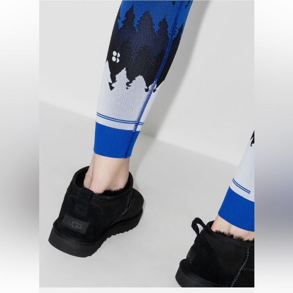 NWOT Sweaty Betty Ski Base Layer Leggings Blue Mountain Jacquard XL X-Large - Picture 6 of 12
